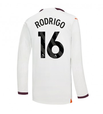 Manchester City Rodri Hernandez #16 Replica Away Stadium Shirt 2023-24 Long Sleeve
